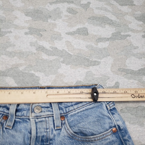 Levi's 501 Jeans Womens 25x28 Blue Premium Button Fly Straight Leg Denim - Picture 3 of 11